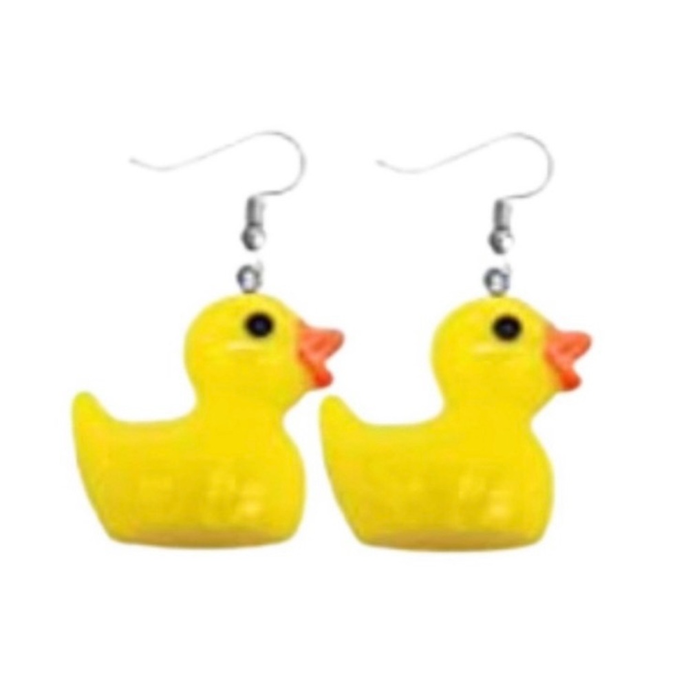 Rubber Duckie Silver Earrings NEW - Picture 5 of 6